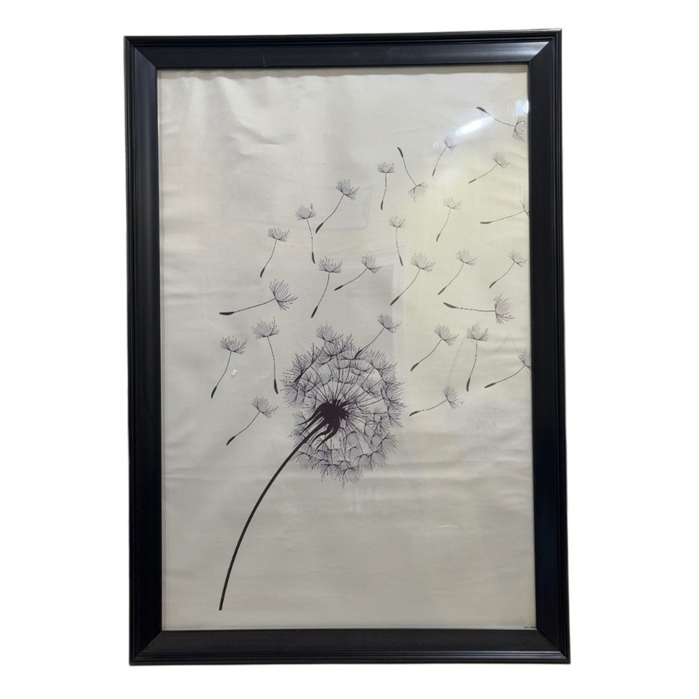 Dandelion Canvas Art with Floating Seeds